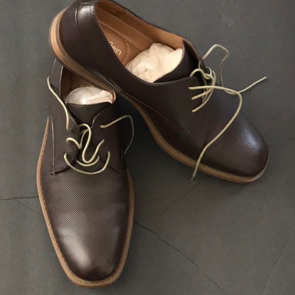 Men Calvin Klein Dark Brown Shoes